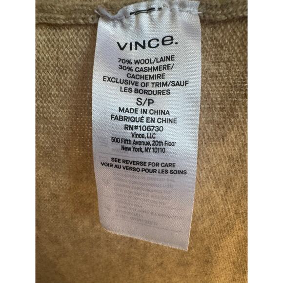 Vince Wool Cashmere blend Open Front Cardigan Sweater Small S EUC - Picture 10 of 11